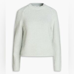 Vince Women's Cotton-blend chenille sweater Crewneck in Mint Blue Size Small